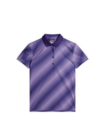 J.Lindeberg - Golf - Heidi Print Polo - Lila - Kvinna - S