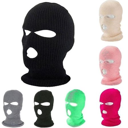 Men Face Mask Winter Ski Cap 3 Hole Balaclava Beanie Hat Hood Tactical Warm Hat