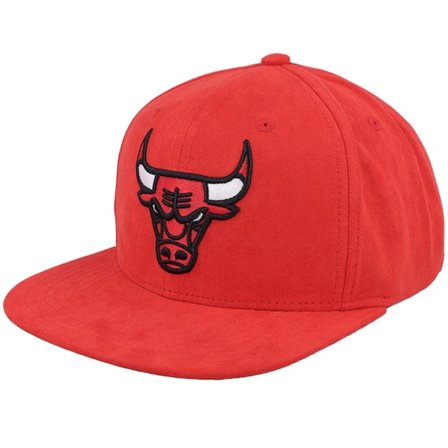 Mitchell & Ness - NBA Rot snapback Cap - Chicago Bulls Sweet Suede Red Snapback @ Hatstore