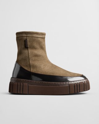 GANT - Snowmont semsket skinnstøvler til dame desert brown