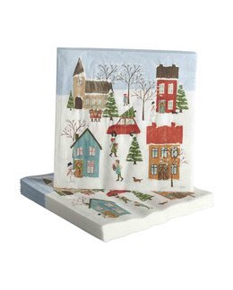 Lunchservett Vinter 20-pack Vit - Nääsgränsgården