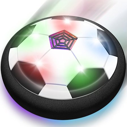 Legetøj til drenge - LED Air Power Fodbold - Air Power Træningsboldspil - Fodboldgaver til drenge børn 3 4 5 6 7 8-12 år gammelt legetøj, sort