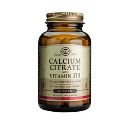 Solgar Calcium Citrate Vitamin D3 60 tabl., Helse & Madvarer, Mineraler, Kalk
