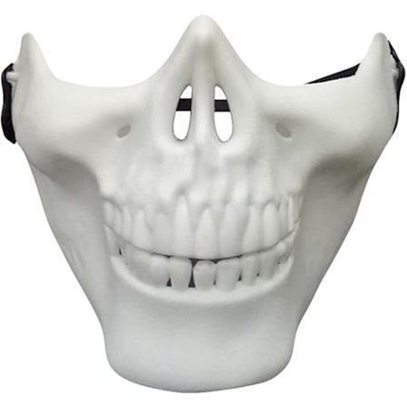 Halloween Maske Hodeskalle Skjelett Maske Full Ansiktsbeskyttelse for Cosplay Maskeradefest (Hvit)