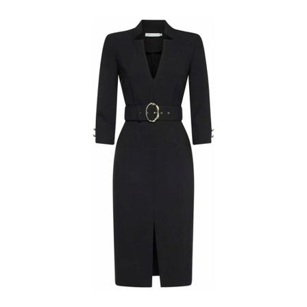 Simona Corsellini Midi Kjole Sort, Dame