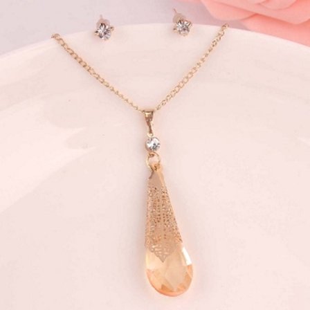 18K Guldfyllda Guld Filled gulddoublé SET CZ