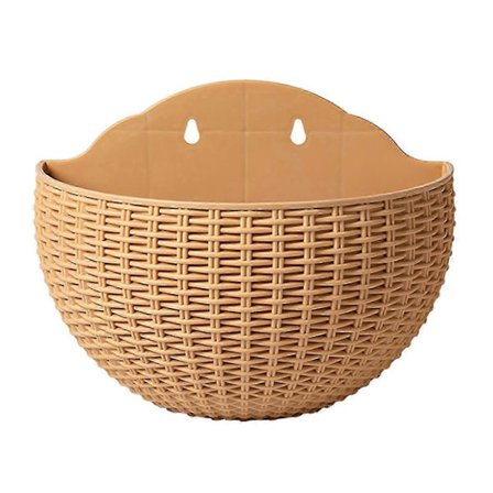 Seinään kiinnitettävä kukkaruukku, kukkaruukkulahja, parveke, puolipyöreä, sisä- ja ulkokodin sisustus, riippuva eurooppalaistyylinen maljakko, khaki 