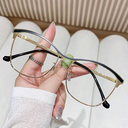 Anti-Blue Light Briller Firkantede Briller SORT GULD SORT GULD