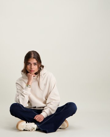 Lyle & Scott Heavy Weight Drop Shoulder Hoodie Beige Huvtröjor/Hoodies Tjej - Kids Brand Store