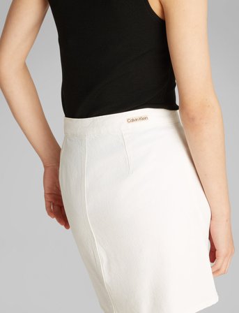 Calvin Klein Jeans Mini Denim Skirt - White - 25