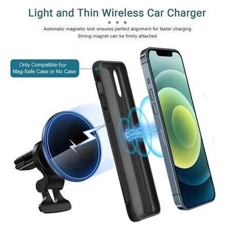 Magnetisk billaddare för Apple mobiltelefon trådlös laddare Iphone12/Mini/ Pro/ Pro MAX Navigationsställ