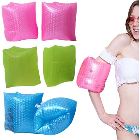 Simarmband Uppblåsbara Flytarmband Simträningshjälpmedel för Barn Vuxen 3 Par