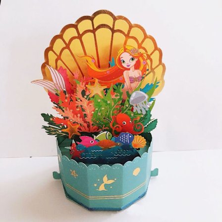 3D pop-up buket papirblomster 7 7