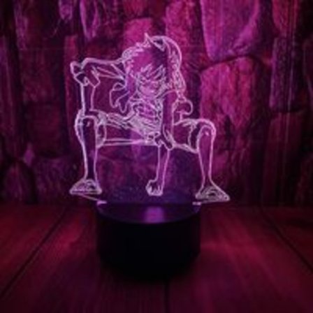 Natlys Tegnefilm One Piece Helt Monkey D. Luffy Anime Figur P