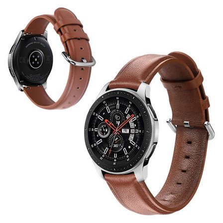 Samsung Galaxy Watch (42mm) äkta läder klockarmband - brun