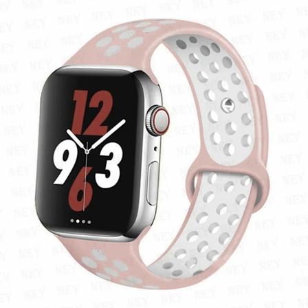 Sportrem til Apple Watch Band 45 mm 49 mm 44 mm 40 mm 41 mm 42 mm Silikonarmbånd correa iWatch Ultra 2 Series 9 8 SE 7 6 5 4 3 lyserød hvid 17 light 