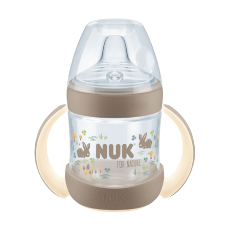 NUK For Nature Learner Bottle Silicone Drikkekopp, 6 mnd +, beige, 150 ml