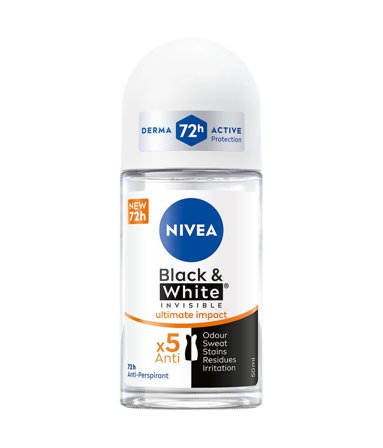 Nivea Black & White Invisible Ultimate Impact Roll-on Deodorante