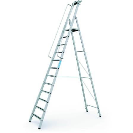 Zarges Meisterstritt S Monteringstrappstege utan hjul, ihopfällbar Plattformshöjd 3.1 m, Stegar & ställningar