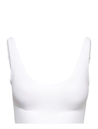 Airlite/Eco Bralette Lingerie Bras & Tops Soft Bras Tank Top Bras Hvid Dorina