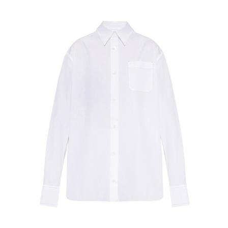 Marni Cotton shirt with logo Hvid, Dame Skjorter