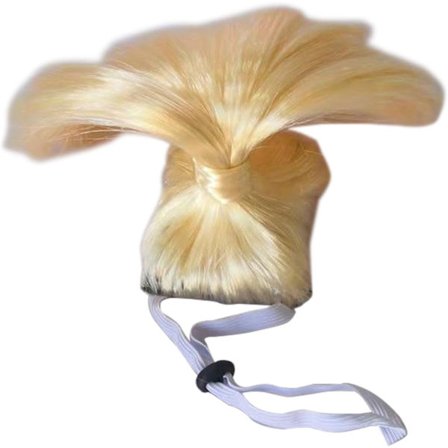 Pet Parykk Blond Hestehale, med Justerbare Elastiske Bånd Kreative Pet Parykker Hund Katt Cosplay Parykker Pet Kostymer Pet Hodeplagg Bekledning Leke
