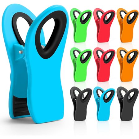 10-pack Mångsidiga Chips- & Matpåseklämmor - Multifunktionella för Köksförvaring, Snacks & Trädgårdsväxter