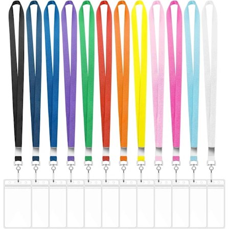 QU-12-pakka risteilykaulanauhoja ID-kortinpidikkeellä, kestävä kaulanauha vedenpitävällä ID-kortinpidikkeellä, A