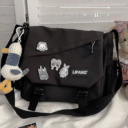 Retro Messenger Bag - Stor kapacitet, lätt axelväska med justerbar axelrem