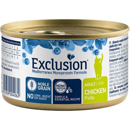 Exclusion Mediterraneo Monoprotein Noble Grain Cibo Umido Pollo