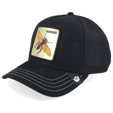 Goorin - Schwarz trucker Cap - Golden Dagger Golden Suede Void Black A-Frame Trucker @ Hatstore