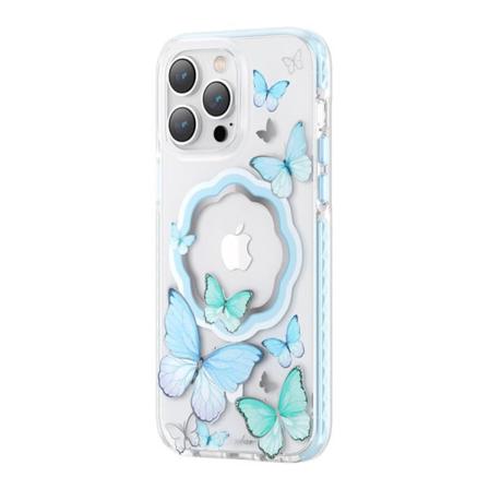 Kingxbar iPhone 14 Pro Kuori Magsafe Butterfly - Sininen