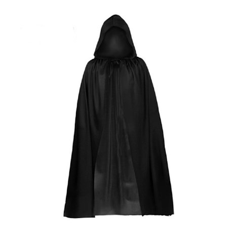 Halloween Grim Reaper Cape | Vampyrkappe Kostyme Voksen Barn Cosplay *Strikket kappe* 60CM (inkludert hette)