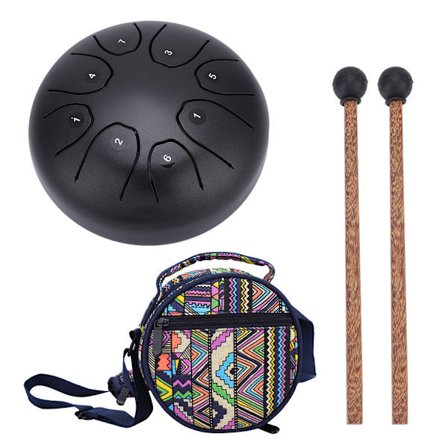 Täydellinen Laadukas Hand Pan Handpan Kieli Tanko Rummu 5.5 Tuumaa Lyömäsoittimet (Kahvi)