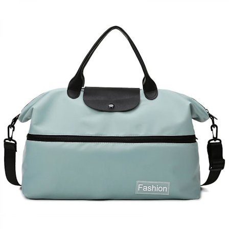 Suurikokoinen matkalaukku vedenpitävä urheilukassi muodikkaasti monitoiminen käsilaukku musta sininen