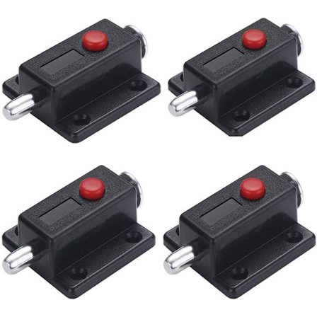 4 st Fjäderfönster Skåp Knopp Automatisk Dörr Lås Lås Möbel Skåp Låda Dörr Lås med Fjäderknapp