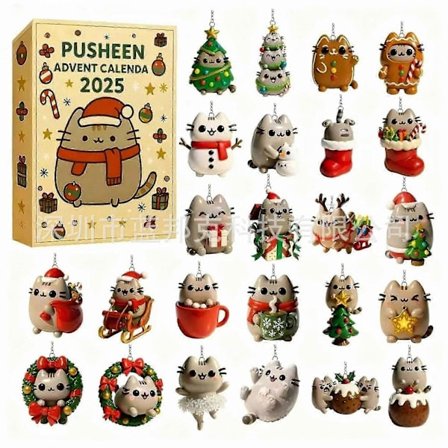 Pusheen Adventskalender 2025 Julnedräkning Adventskalender Låda