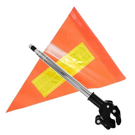 Säkerhetsflagga för rullstol, teleskopisk stång, reflekterande material, 1 st