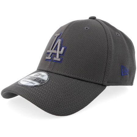 New Era - MLB Grå flexfit Keps - Los Angeles Dodgers 39THIRTY Eg Charcoal/Charcoal Flexfit @ Hatstore