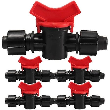 5 st kulventil 2-vägs vattenavstängningsventil bevattningsrördelssystemventil [DB]