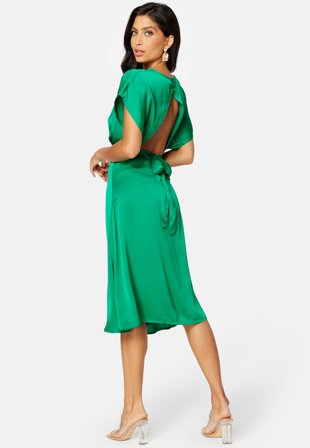 Bubbleroom Occasion Ophelia Open Back Dress Green Vaatteet