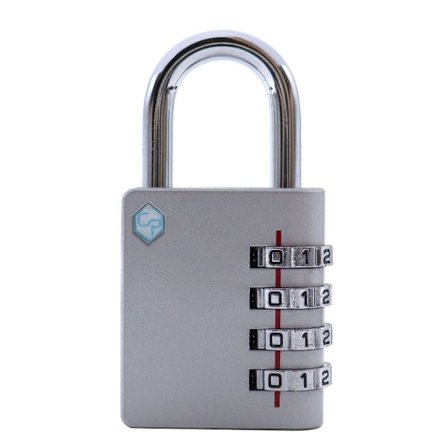 4-siffrigt lösenordslås Sovsalskåpslås SILVER Silver