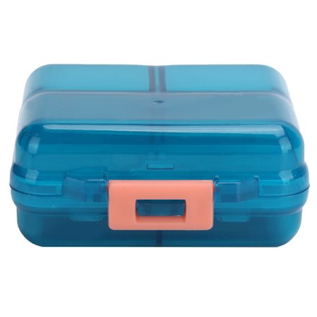 Bærbar pilleorganisator oppbevaringsbeholder etui 7 rutenett underpakning med tetningslokk svart grønn