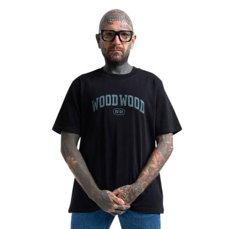 Wood Wood, T-shirt Zwart, Heren, Maat:S