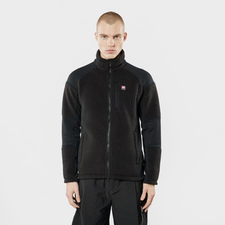 66 North men's Men's Tindur Shearling Jacket Tops - Black - 3XL