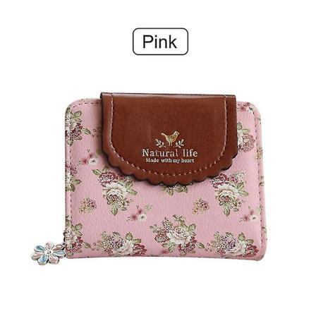 Kukallinen Vintage-Soljen Vetoketjullinen Lompakko Naisille - Pinkki