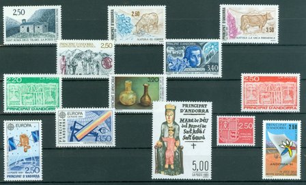 Fransk Andorra - Årgang 1991 - Postfrisk - YT 400-412