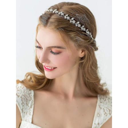 Rhinestone Brudhuvudbonad Bröllopshårtillbehör Guld