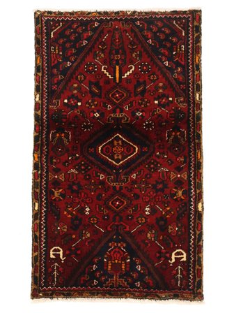 Alfombra Persa Hamadan 76X108 Negro/Rojo Oscuro (Lana, Persia/Irán)