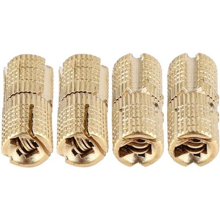 4 st/förpackning Dolda tunnhängda gångjärn i koppar mässing skåpdörrsgångjärn presentask 8mm 180° öppningsvinkel